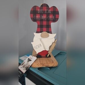 Plaid Santa Chef Holiday Decoration